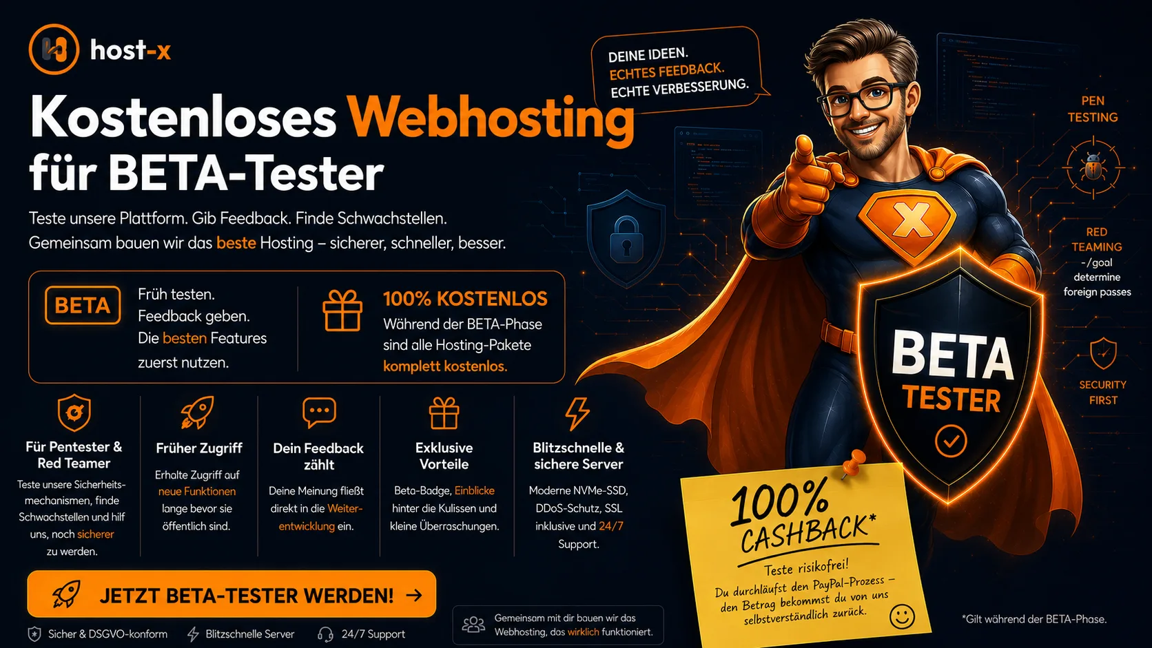 BETA-Tester gesucht - Kostenloses Webhosting